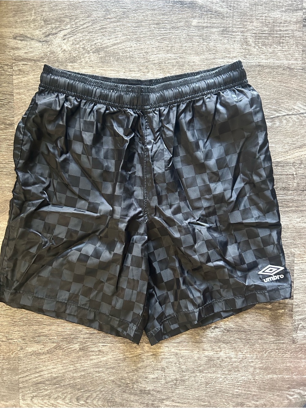Umbro Men’s Black Checkerboard Training Shorts